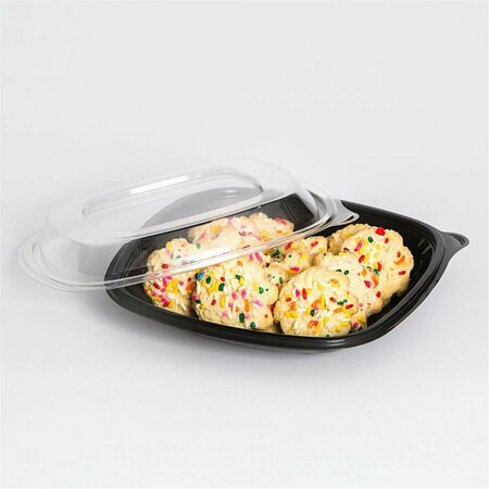 DWELLINGDESIGNS 8 in. Crystal Classics Anti-Fog Recycled-Pet Square Bowl Lid, Clear, 150PK DW2542309